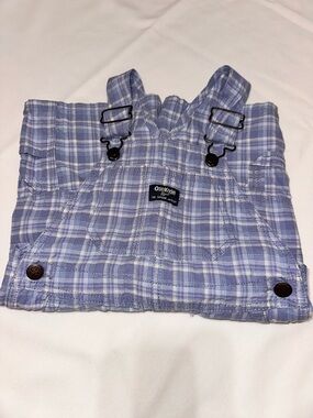 OshKosh B'gosh Light Blue Plaid Overalls